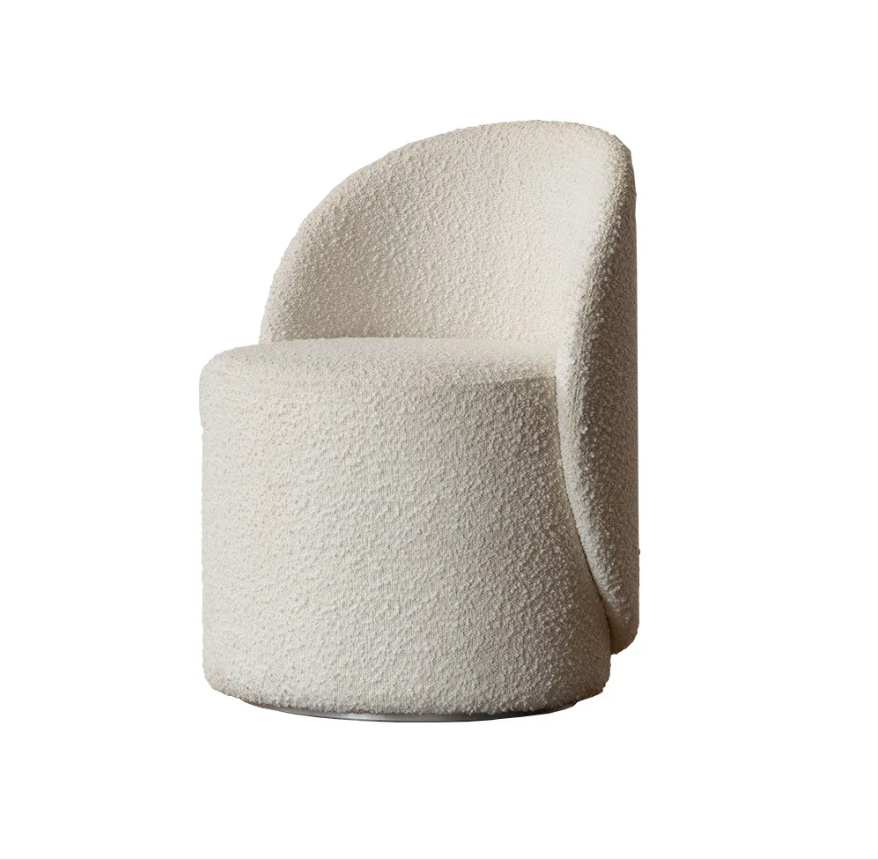 Nordic Boucle Round Vanity Stool INBLOOM CONCEPT
